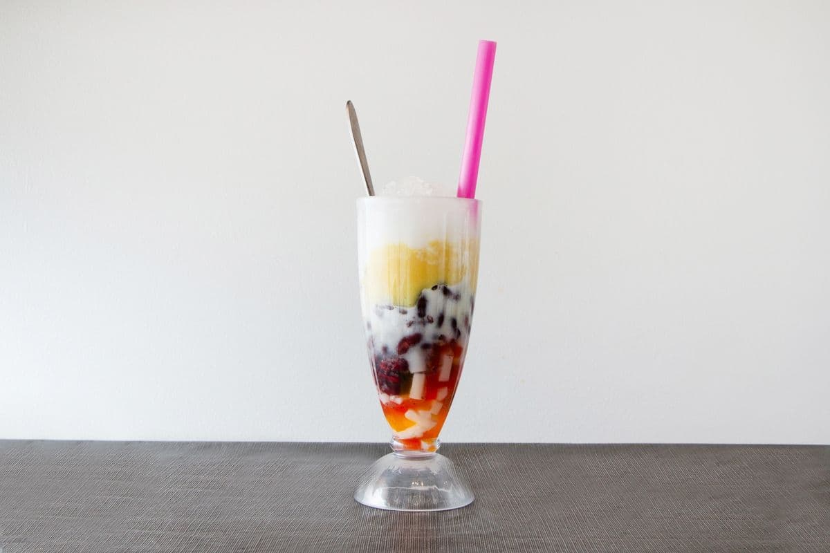 D183. Red Bean, Yellow Bean, and Jelly with Sweet Coconut Milk - Che Ba Mau