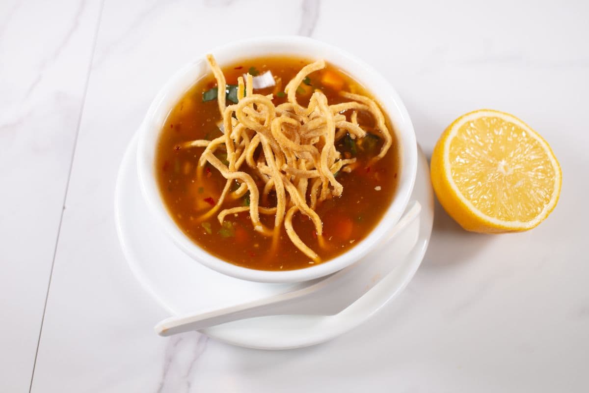 Chicken and Shrimp Manchurian Soup