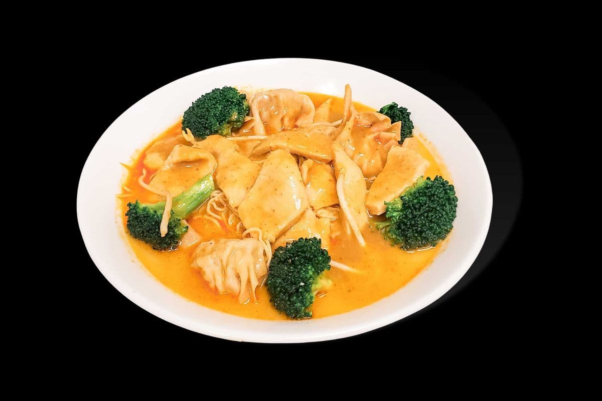 B3. Curry Chicken and Wonton Vegetable Noodle Soup