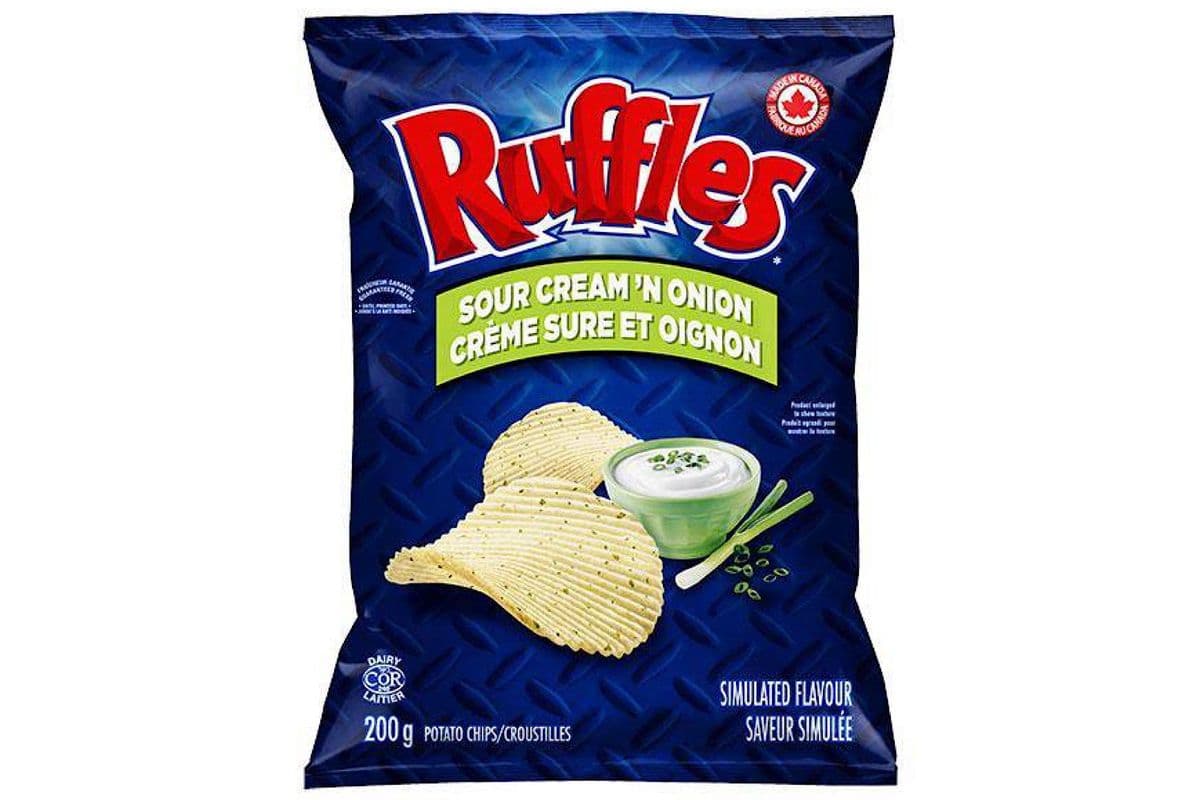 Ruffles - Crème Sure et Oignon / Sour Cream ‘N Onion (200 g)