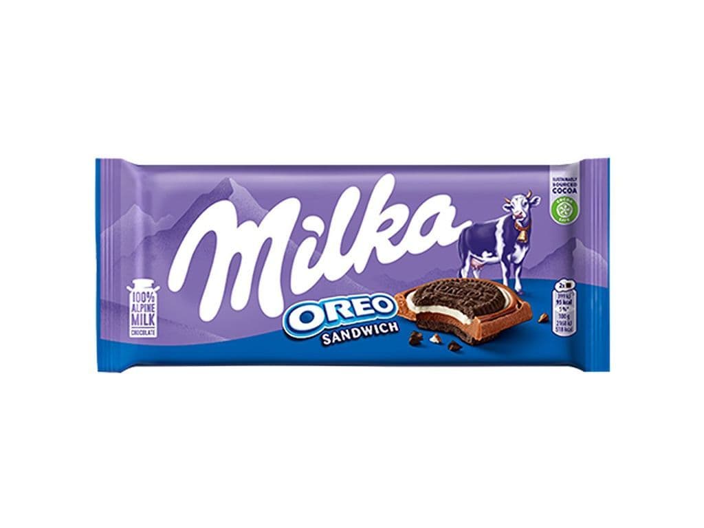 Milka Oreo Sandwich Cookie Milk Chocolate Bar 92g