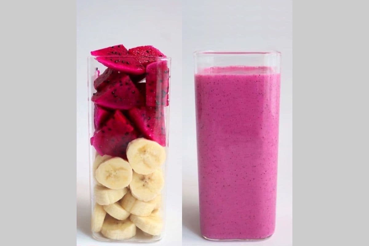 Red Dragon Fruit Banana Smoothie