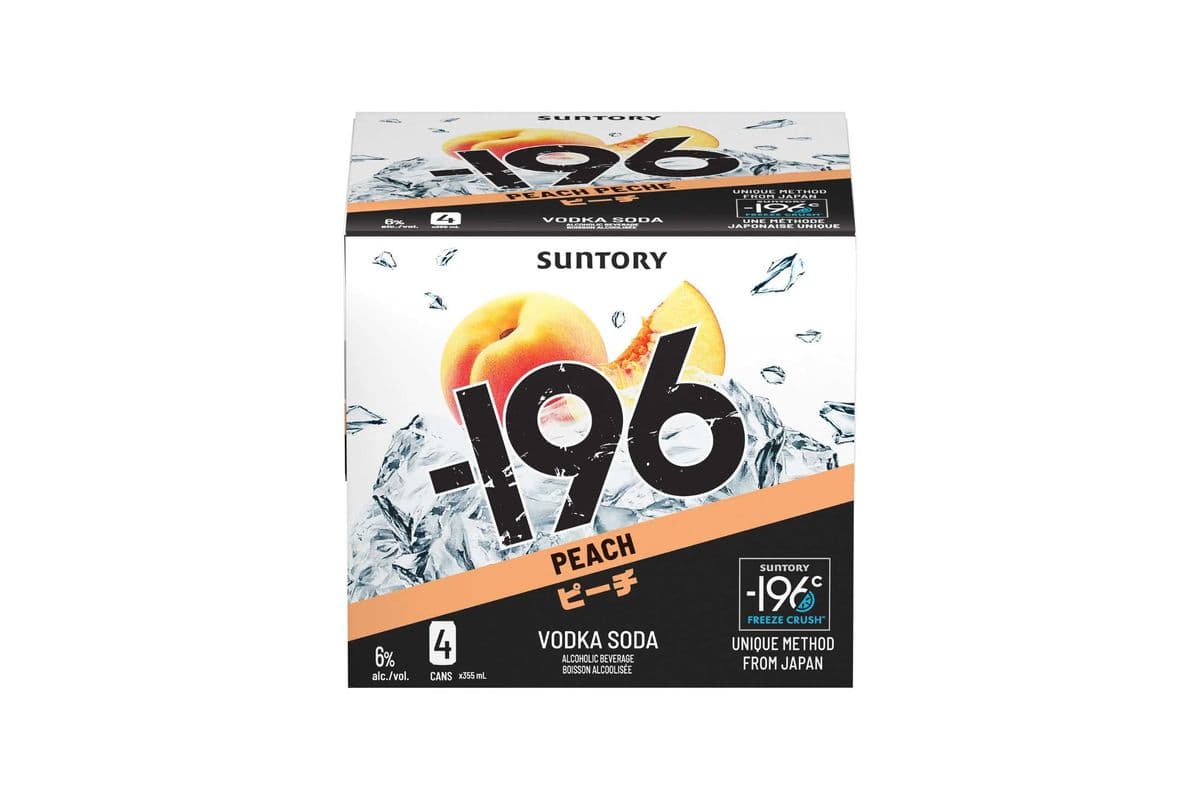Suntory - 196 Peach Vodka Soda (4 Cans) (4 x 355ml)