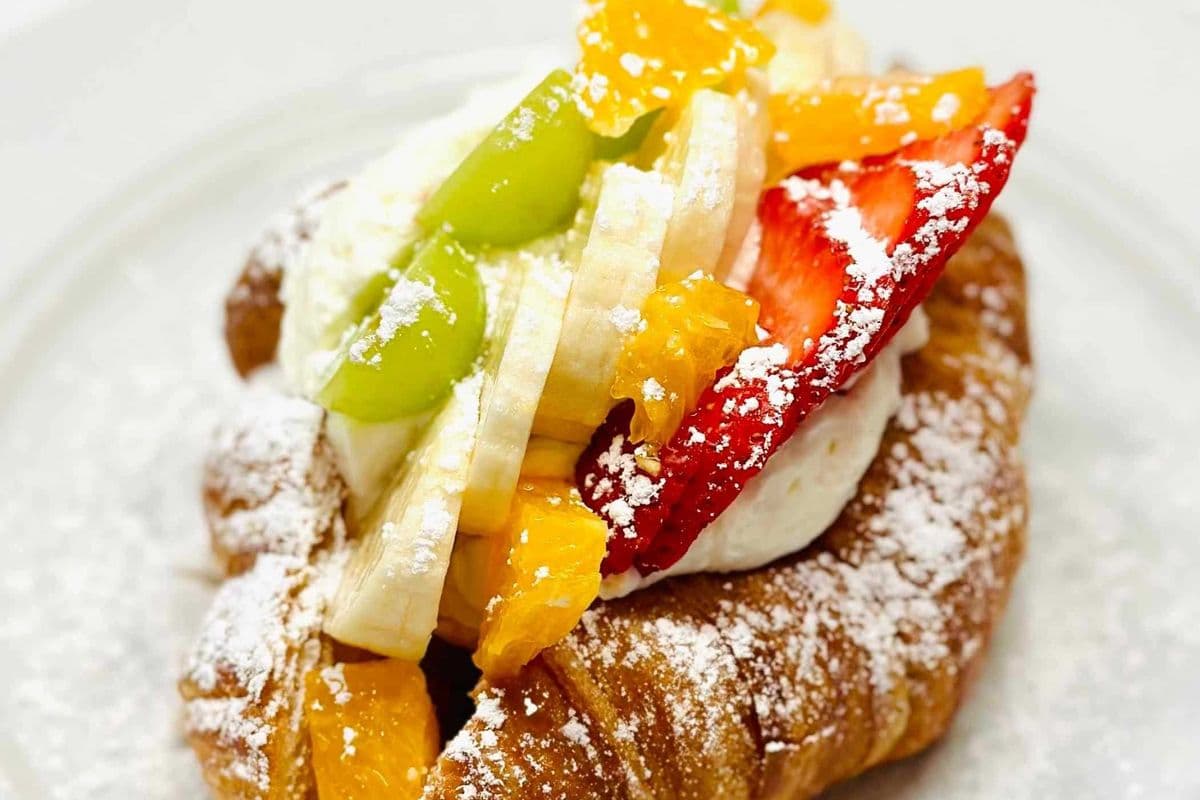 Fresh Fruits and Cream Croissant