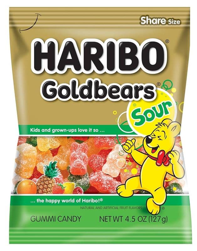 Haribo Friandise Goldbears Surs 127g/ Haribo Candy Sour Goldbears 127g