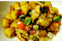 70. Stir-Fried Chicken with Pineapple