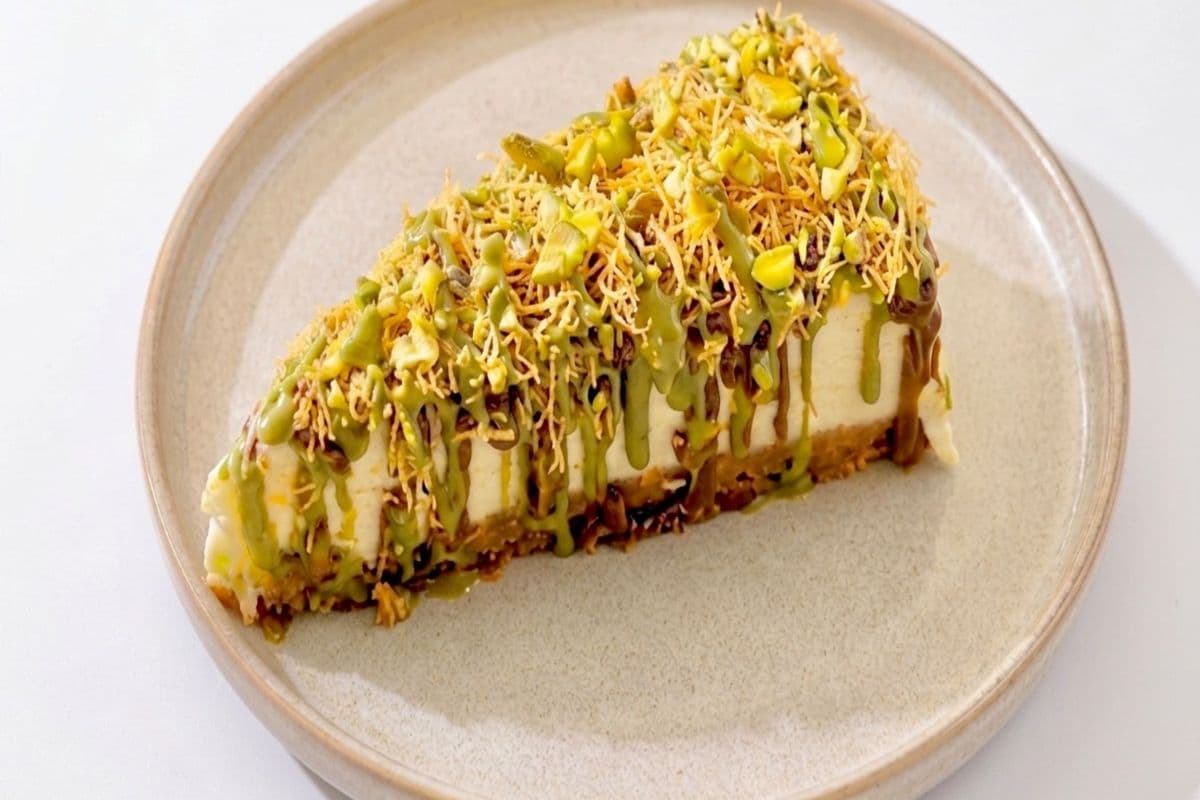Dubai Kunafa Pistachio Cheesecake