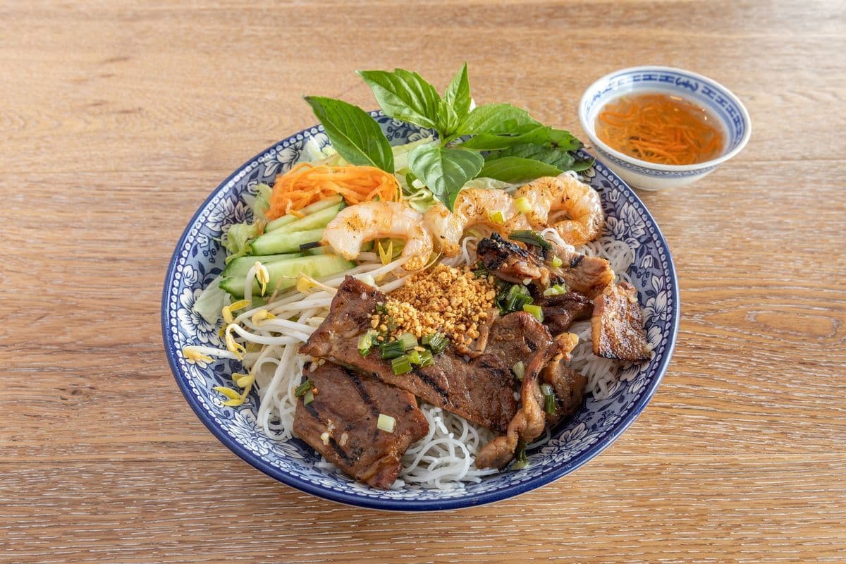 53. Grilled Prawns on Vermicelli