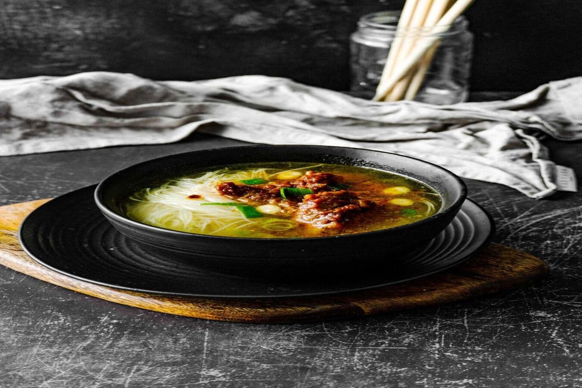 16. Satay Shanghai Thick Noodle Soup with Beef