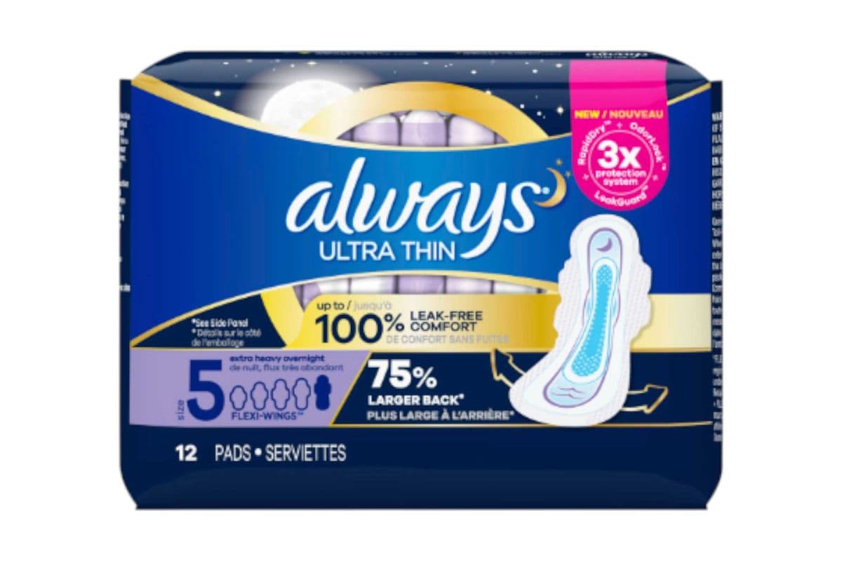 Ultra Mince Always Ultra Thin Overnight Pads (16 Counts)