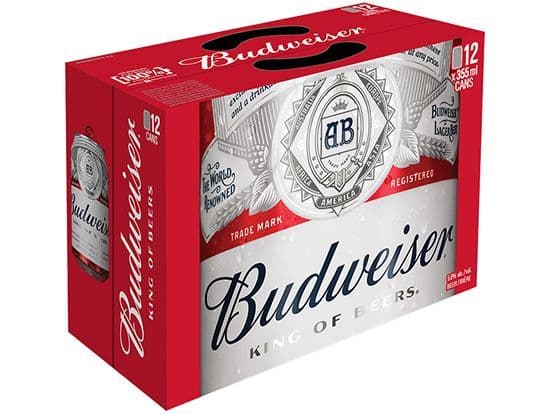 Budweiser 12can, 355mL domestic (5.0% ABV)
