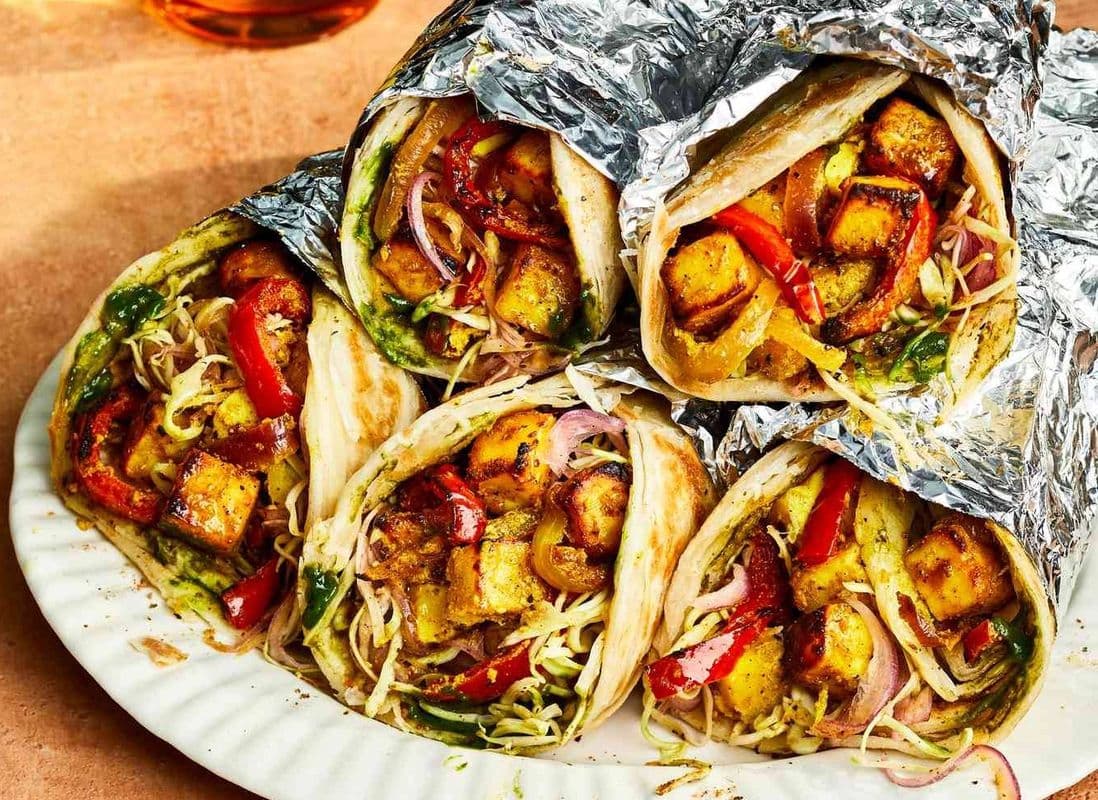 Spicy Tandoori Paneer Kathi Roll