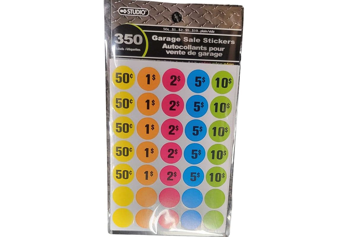 Garage Sale Price Stickers