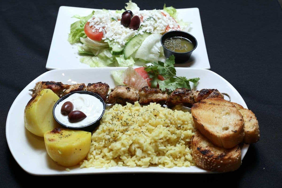 Chicken Souvlaki Dinner