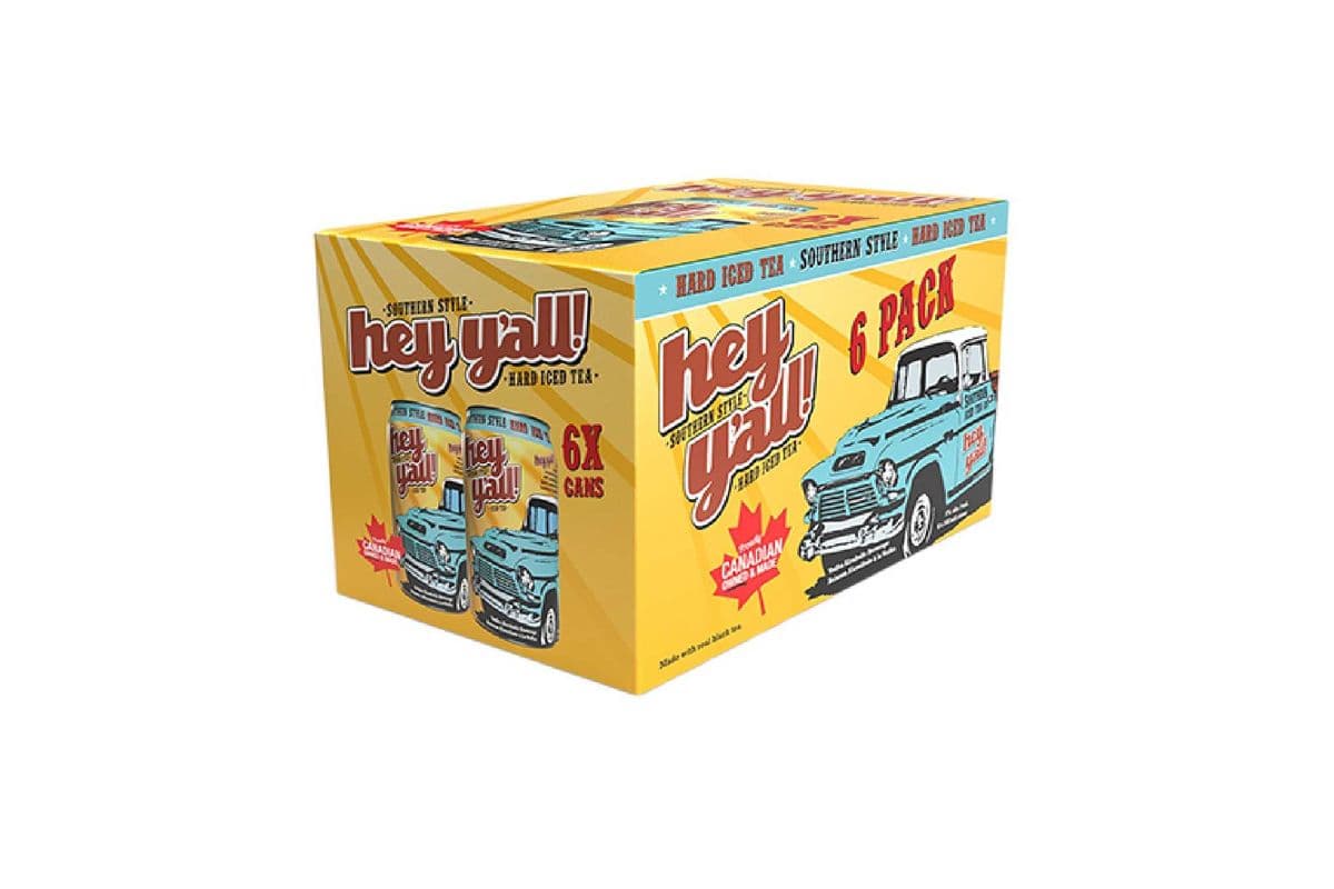 Hey Y'All Original Iced Tea (6 x 341ml Cans)