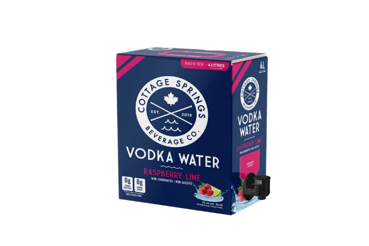 COTTAGE SPRINGS RASPBERRY LIME VODKA WATER 4 L (1 x 4 L)