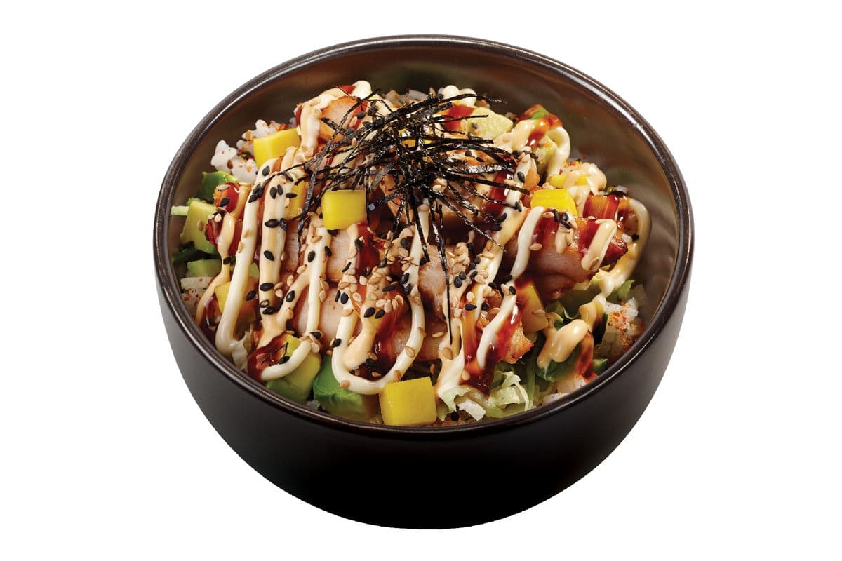 Poke au poulet et à la mangue / Chicken and Mango Poke