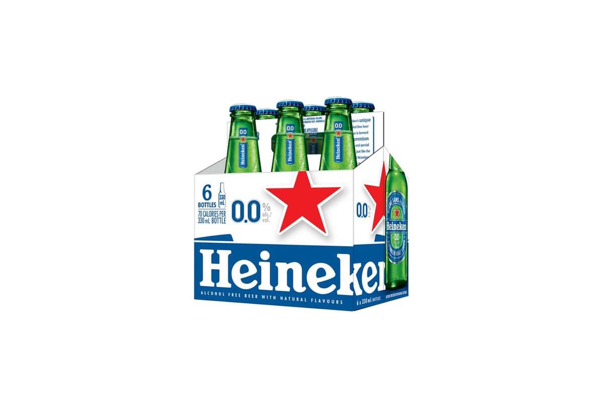 Heineken 0.0% Non Alcohol Beer (6 bottles) (6X330ml)