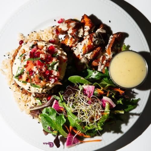 Tahini Burger (22g protein, 17g fibre)