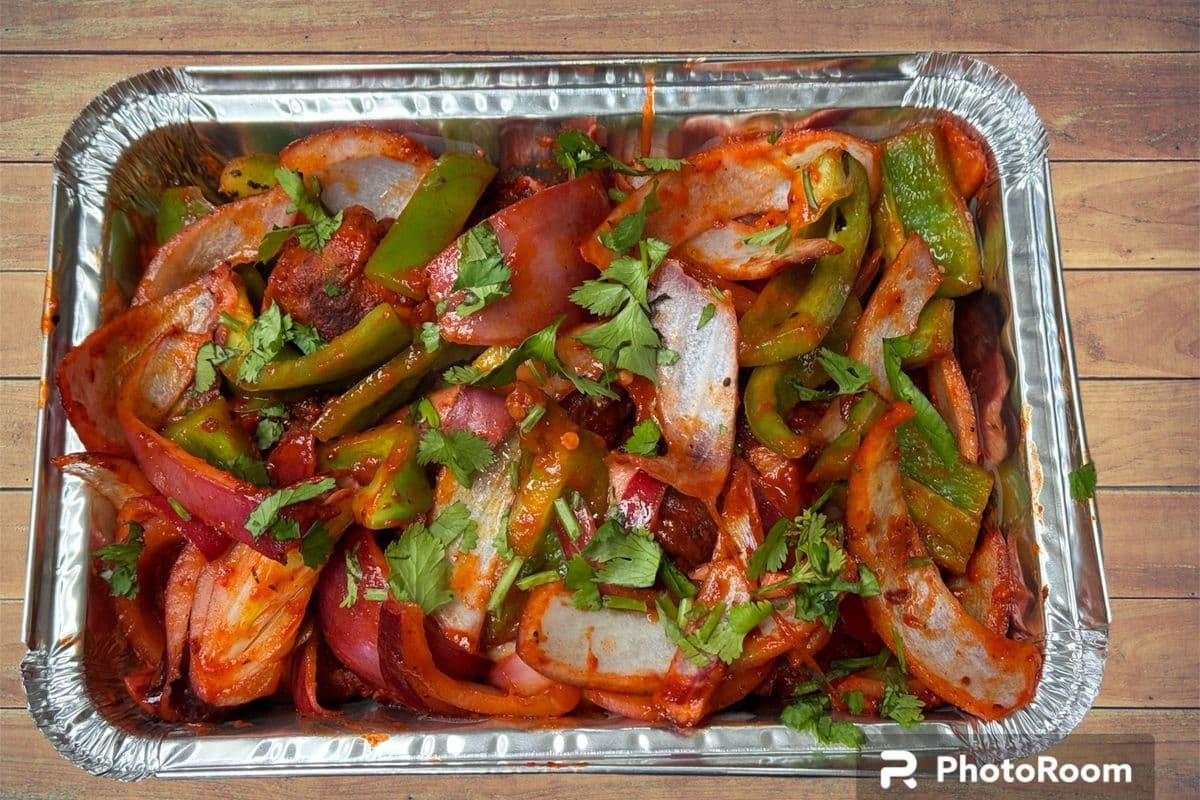 Bafflo wings with onions