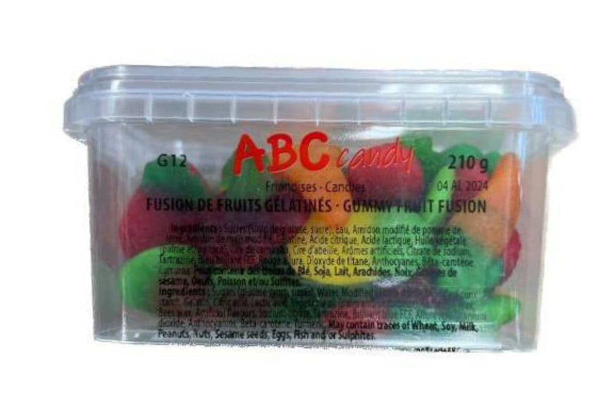 ABC Candy - Contenant - Fusion de Fruits Gélatinés / Container - Gummy Fruit Fusion
