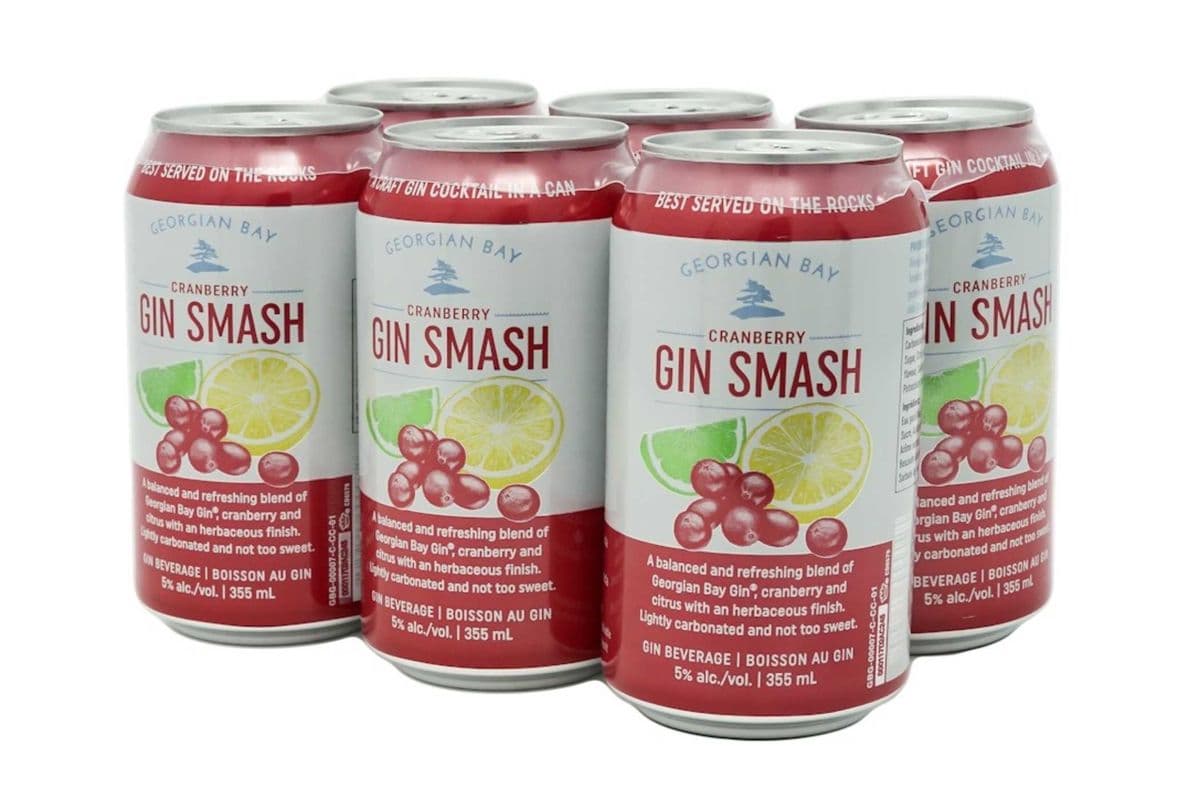 Georgian Bay Cranberry Gin Smash (6 x 355 ml Cans)