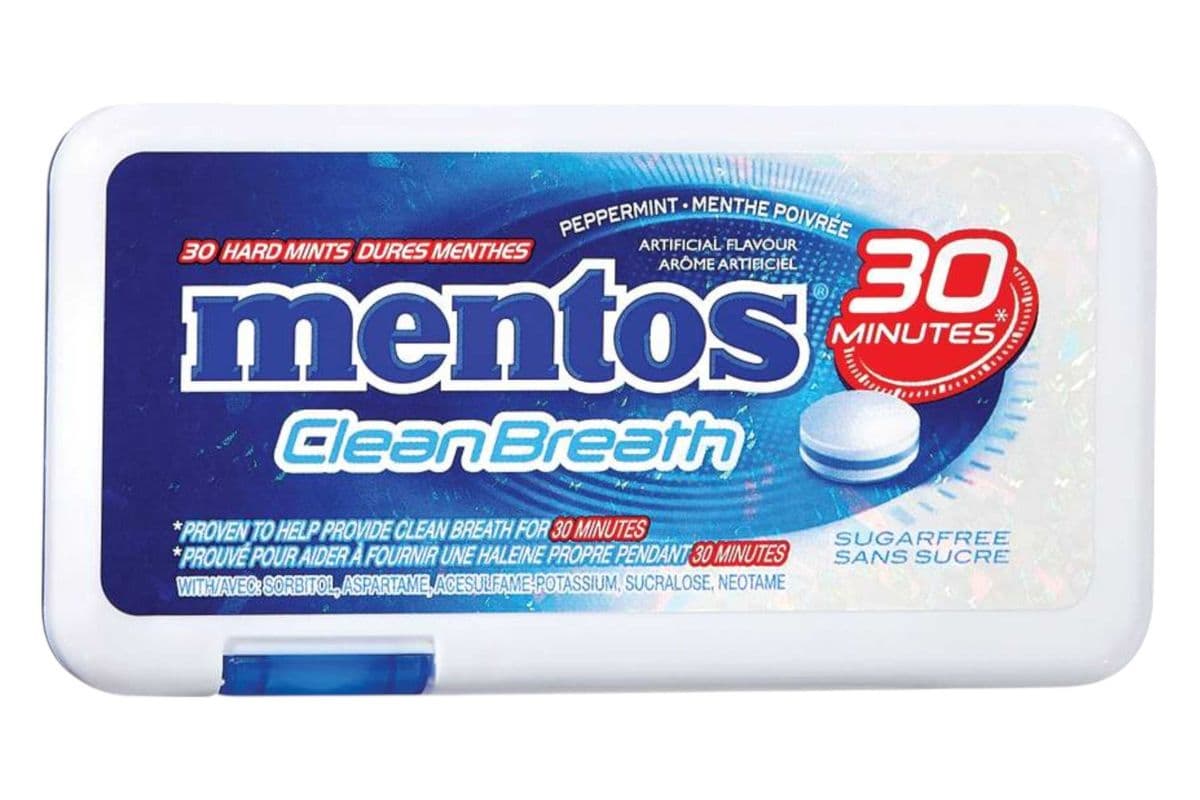 Mentos Clean Breath Peppermint (30pc) (5 Cal)