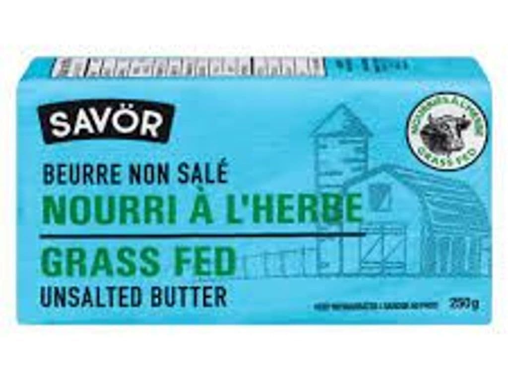 SAVOR GRASS FED UNSALTED BUTTER 250G