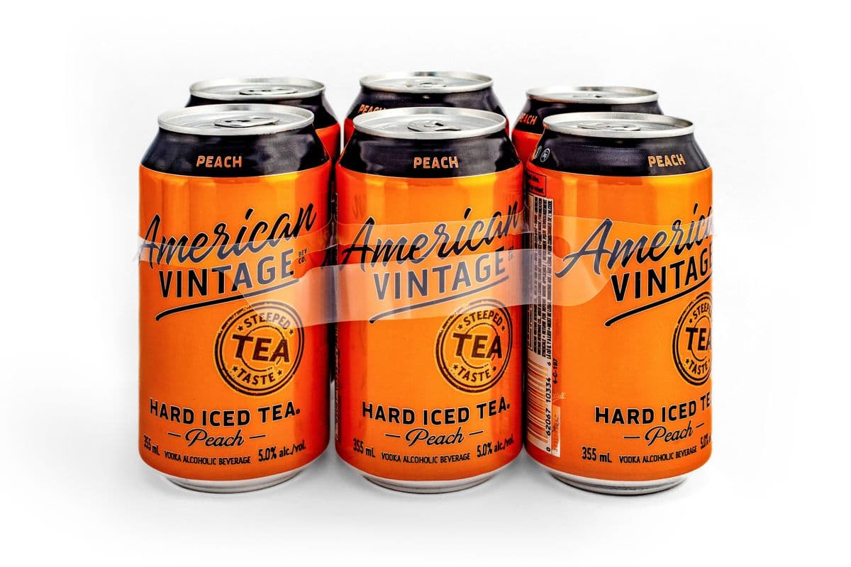 American Vintage Peach Iced Tea (6 x 355ml cans)