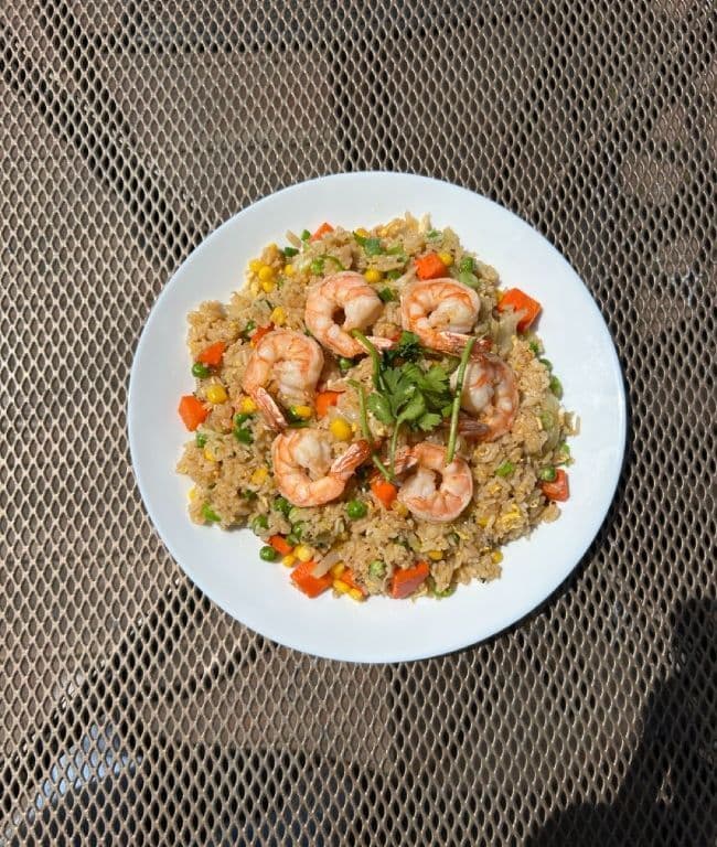 Riz Sauté aux Crevettes / Fried Rice with Shrimps