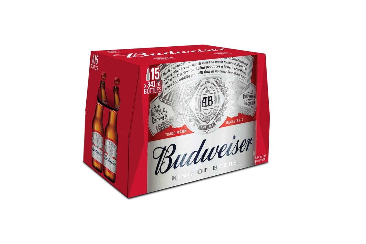 Budweiser (15 x 355 ml Bottles)