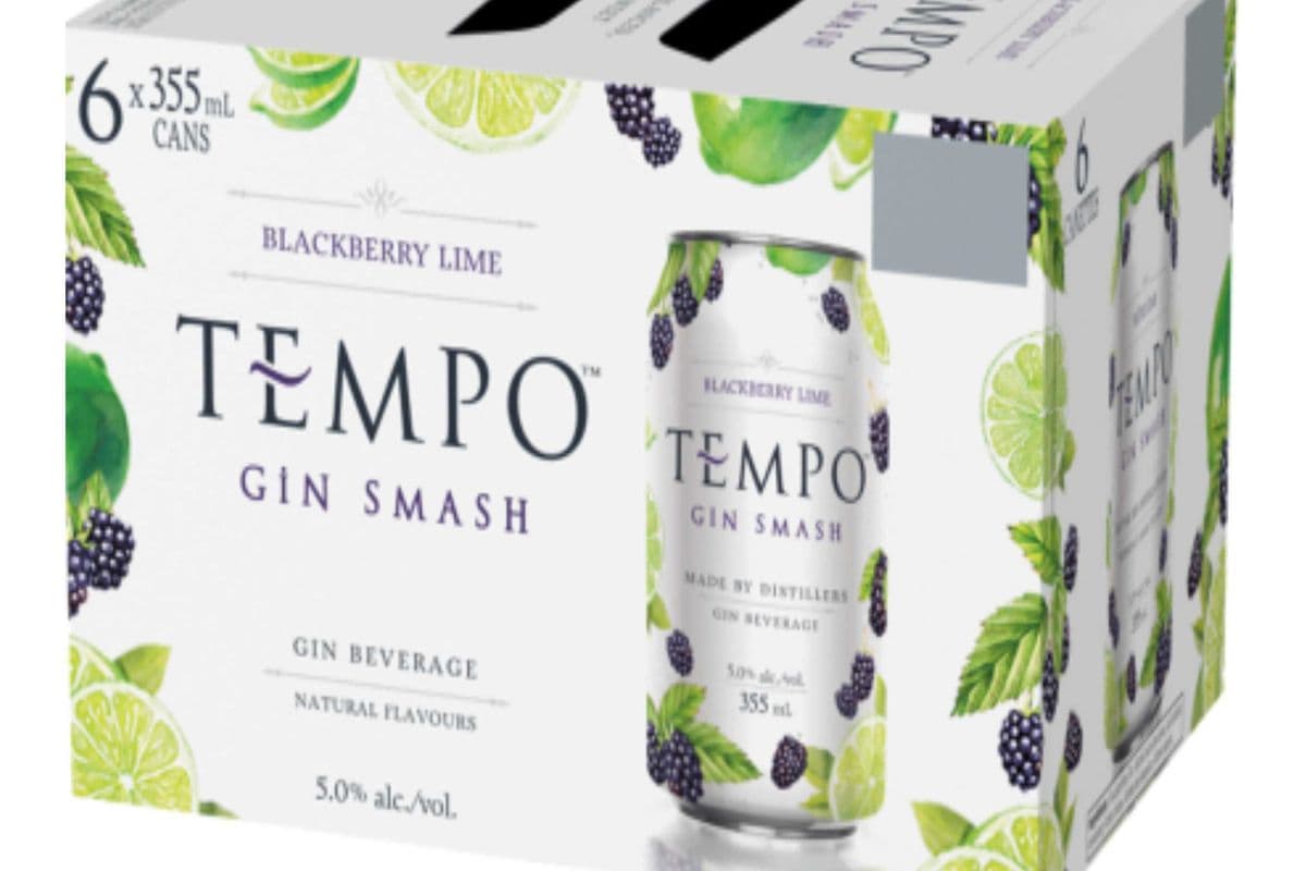 TEMPO GIN SMASH BLACKBERRY LIME 6*355ML (1 x 355ML)