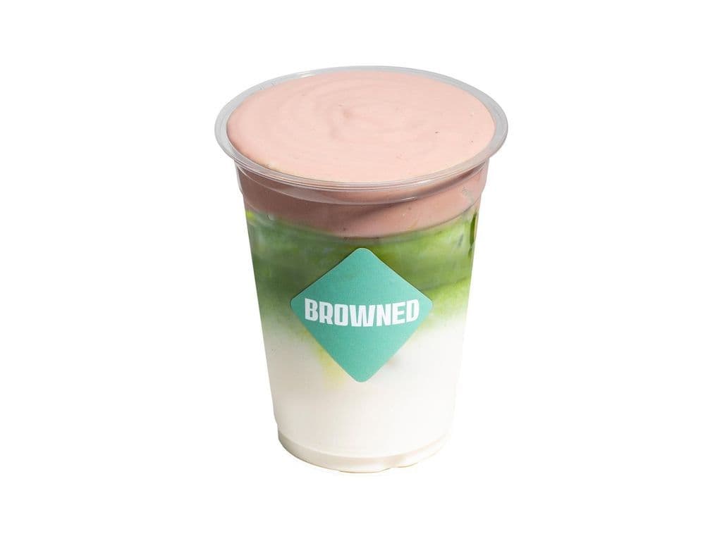 Strawberry Foamy Matcha