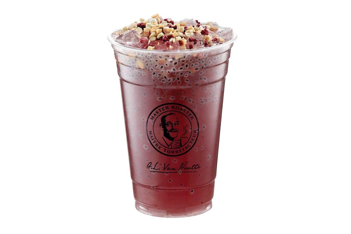 Thémonade sur glace bleuets fruit du dragon / Dragonfruit and Blueberry Iced Tropical Tea