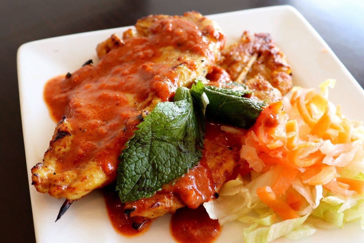 A8. Chicken Satay Skewers (2 pcs)