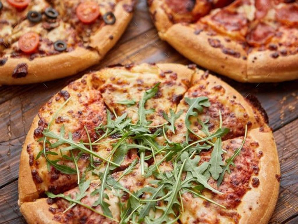 3 Large Pizzas with 3 toppings each