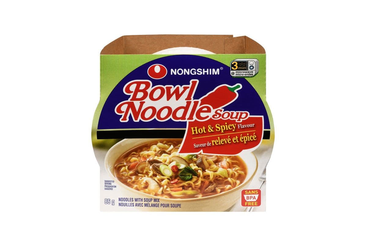 Nong Shim Noodle Bowl Hot & Spicy (86g) - 77518