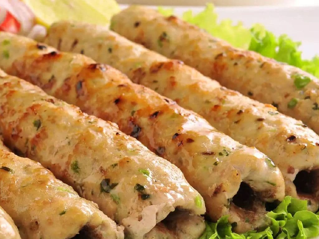 Chicken Reshmi Seekh Kebab