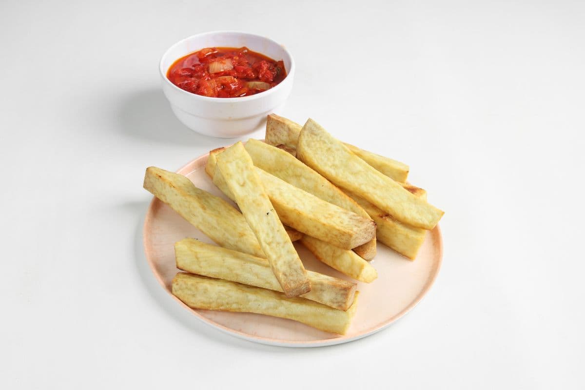 Fried Yam, and Sauce