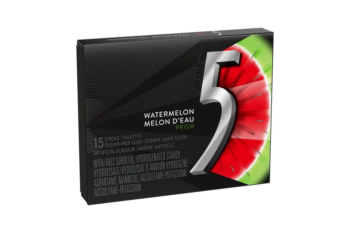 5 Gum Watermelon Prism 15pcs