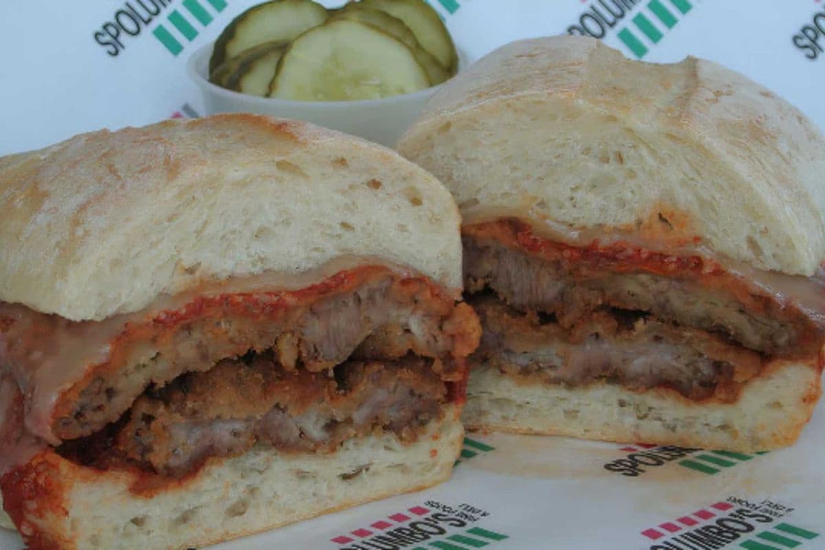 Cutlets on a Kaiser Panini