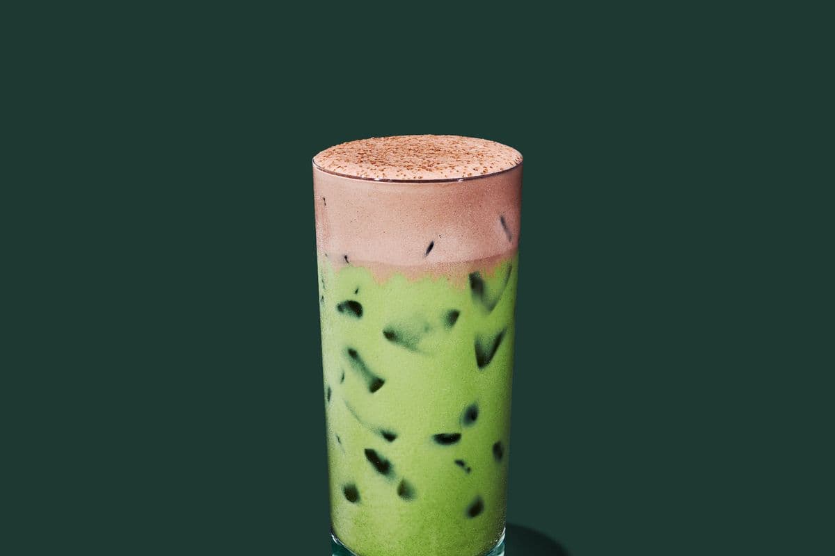 Iced Dubai Chocolate Matcha