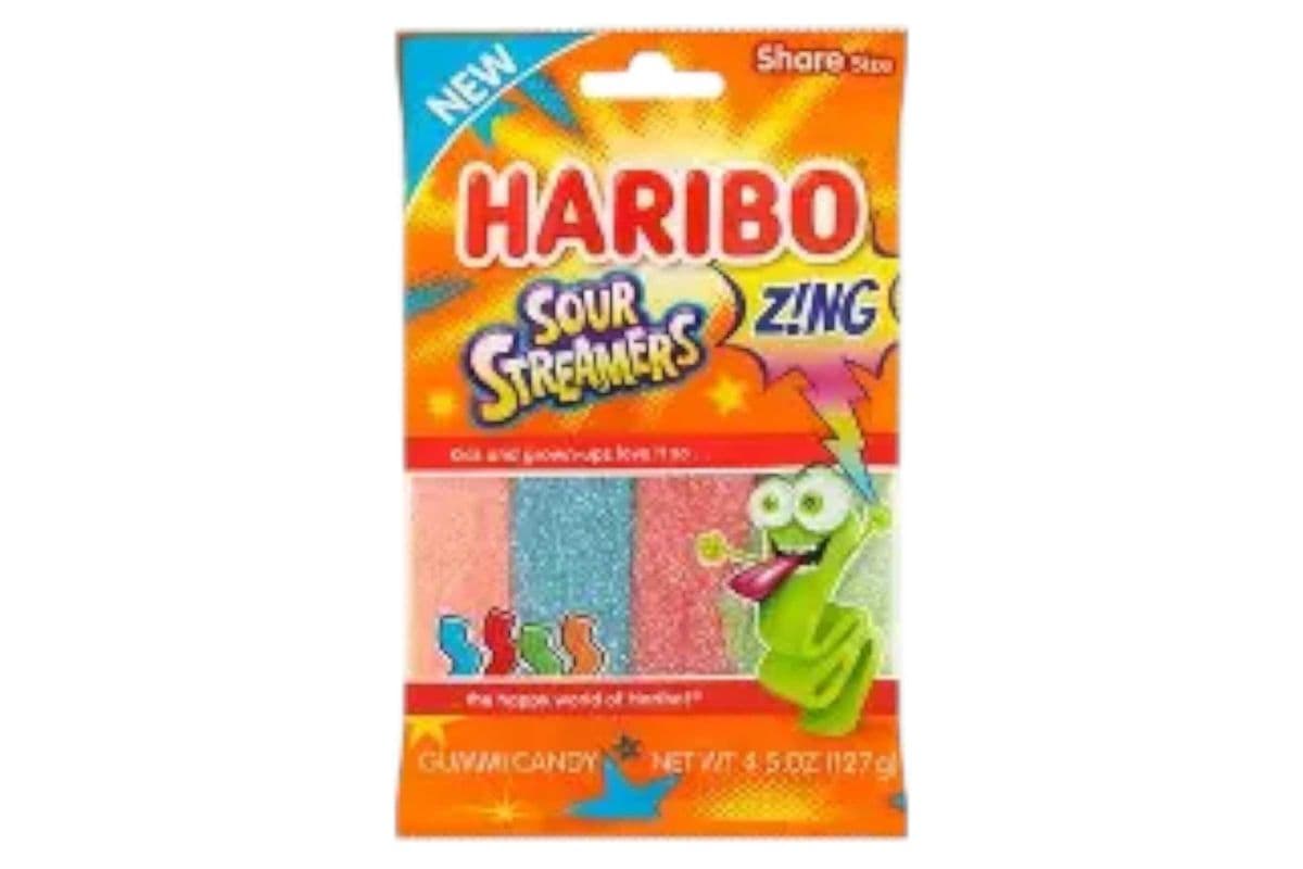 Haribo Sour Streamers (127gm) (120 Cal)