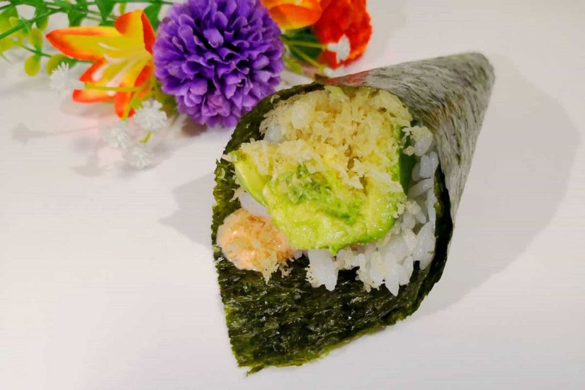 Yam and Avocado Hand Roll