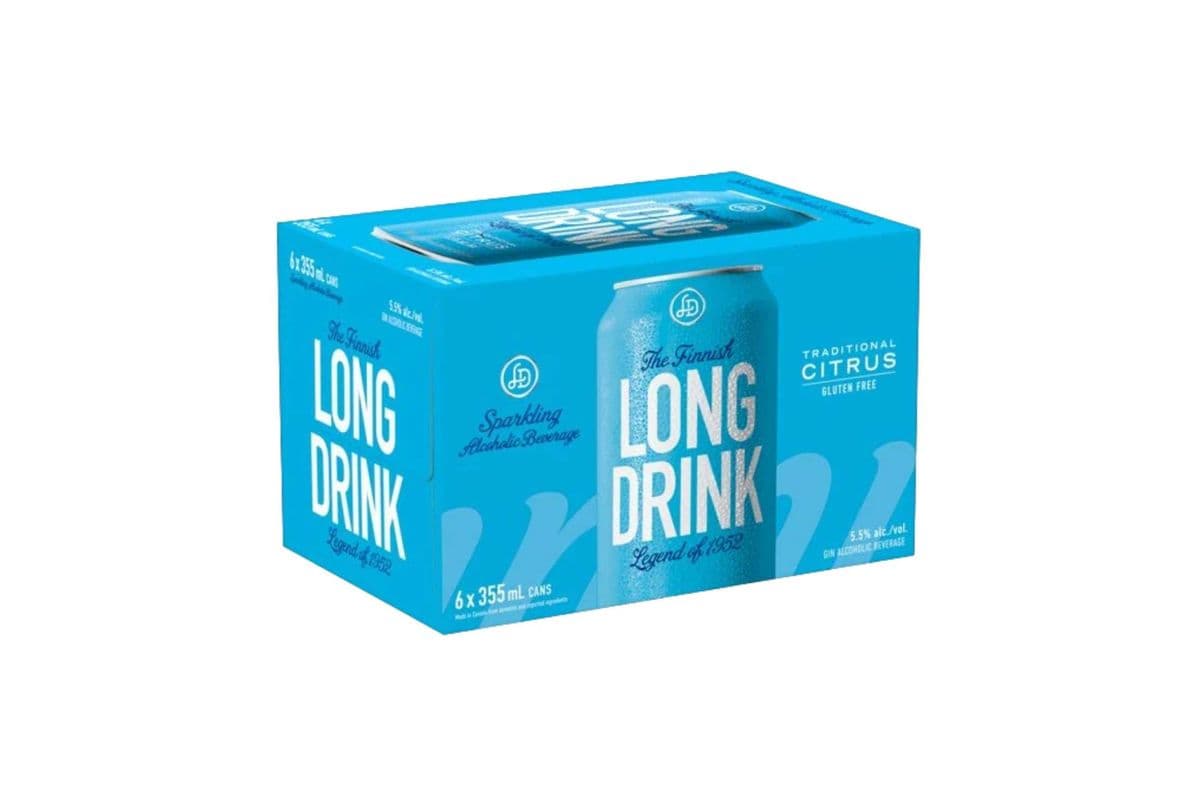 The Finnish Long Drink Traditional Citrus Gin Alcoholic Beverage (6 cans) (1 x 6x355ML)