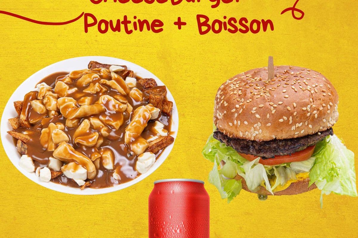 CheeseBurger + Poutine + Boisson