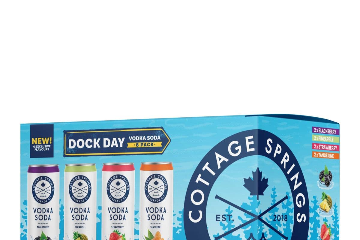 Cottage Springs Vodka Soda Dock Day Mixed 8x355ml (1 x 355ml)