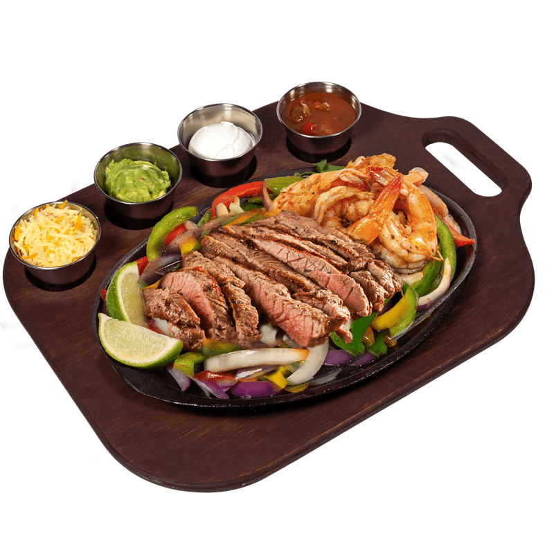 Fajitas - Steak & crevettes / Fajitas - Steak & Jumbo Shrimp