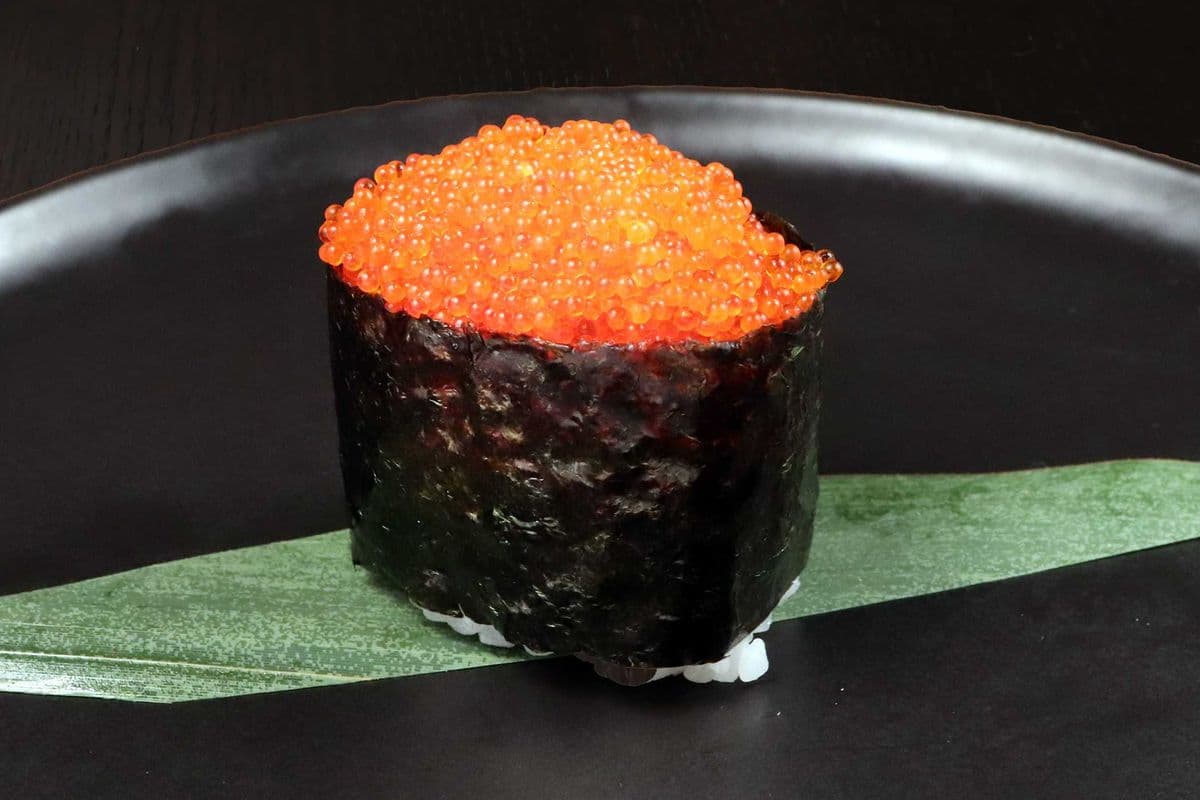 Tobiko Raw Fish Nigiri Sushi