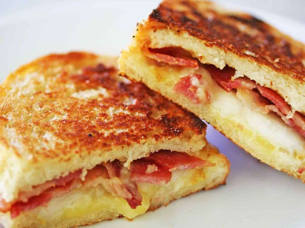 Grilled Cheese and Bacon Sandwich